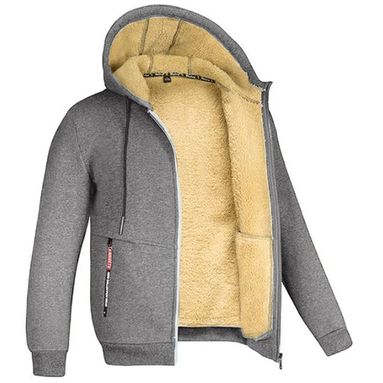 R&B | Hoodie aus Lambswool - warmes & weiches Sweatshirt mit Kapuze und plüschigem Futter für den Winter