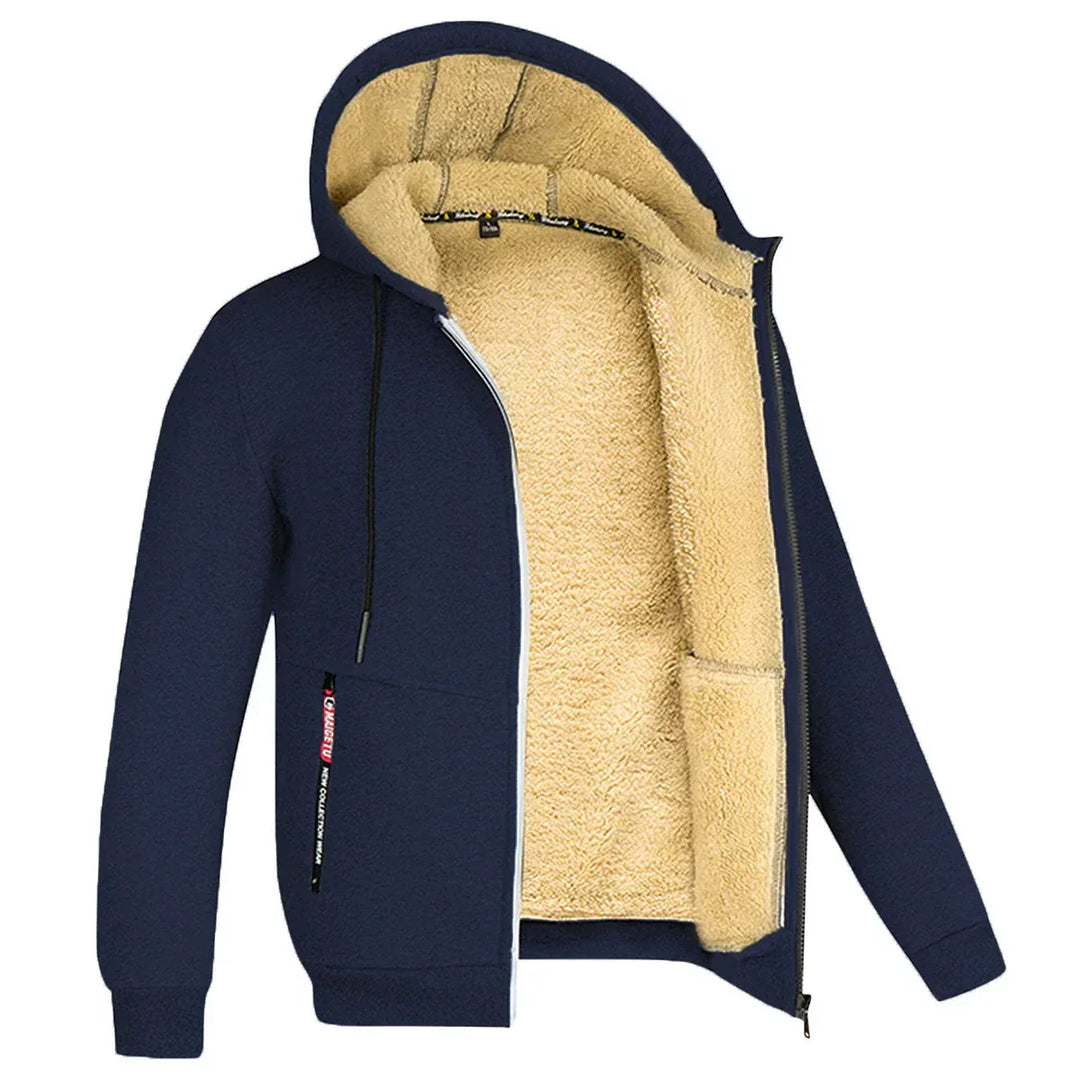 R&B | Hoodie aus Lambswool - warmes & weiches Sweatshirt mit Kapuze und plüschigem Futter für den Winter