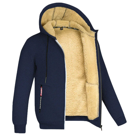 R&B | Hoodie aus Lambswool - warmes & weiches Sweatshirt mit Kapuze und plüschigem Futter für den Winter