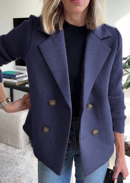 R&B | Damen Doppelreihen Mantel Schicke Winterwärme und Eleganz