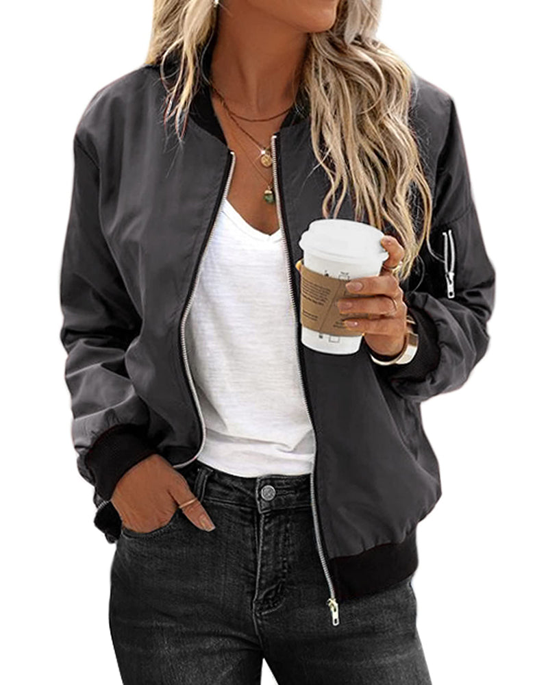 Heidi-Mode | Klassische Bomberjacke mit Taschen für Frauen