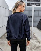 R&B | Klassische Bomberjacke mit Taschen für Frauen