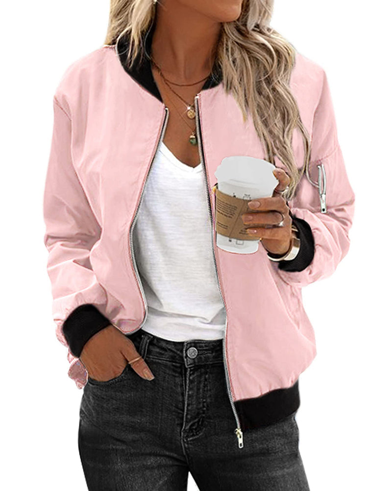 Heidi-Mode | Klassische Bomberjacke mit Taschen für Frauen