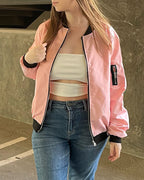 R&B | Klassische Bomberjacke mit Taschen für Frauen