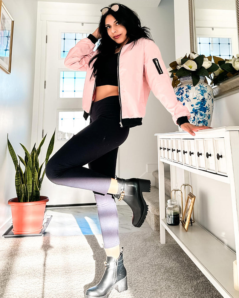 R&B | Klassische Bomberjacke mit Taschen für Frauen