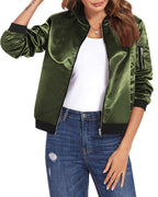 R&B | Klassische Bomberjacke mit Taschen für Frauen