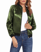 R&B | Klassische Bomberjacke mit Taschen für Frauen