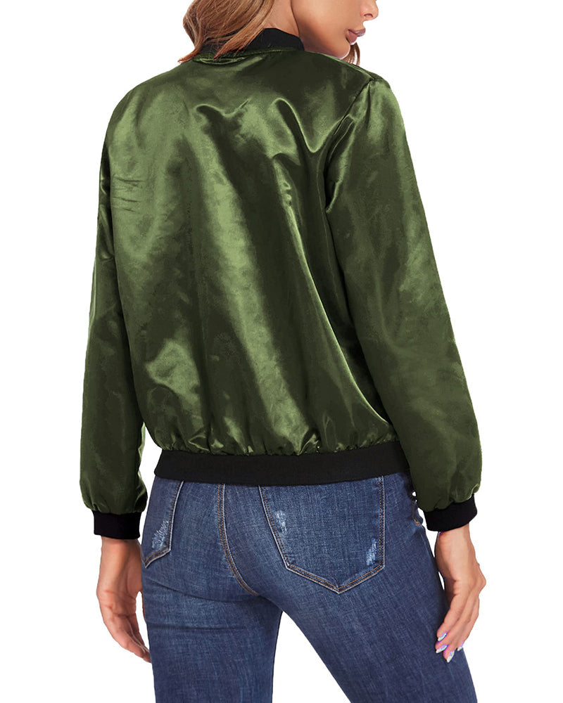 R&B | Klassische Bomberjacke mit Taschen für Frauen