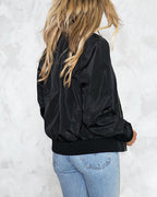 R&B | Klassische Bomberjacke mit Taschen für Frauen