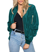 R&B | Klassische Bomberjacke mit Taschen für Frauen