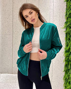 R&B | Klassische Bomberjacke mit Taschen für Frauen