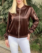 R&B | Klassische Bomberjacke mit Taschen für Frauen