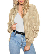 R&B | Klassische Bomberjacke mit Taschen für Frauen