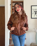R&B | Klassische Bomberjacke mit Taschen für Frauen