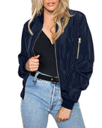 R&B | Klassische Bomberjacke mit Taschen für Frauen