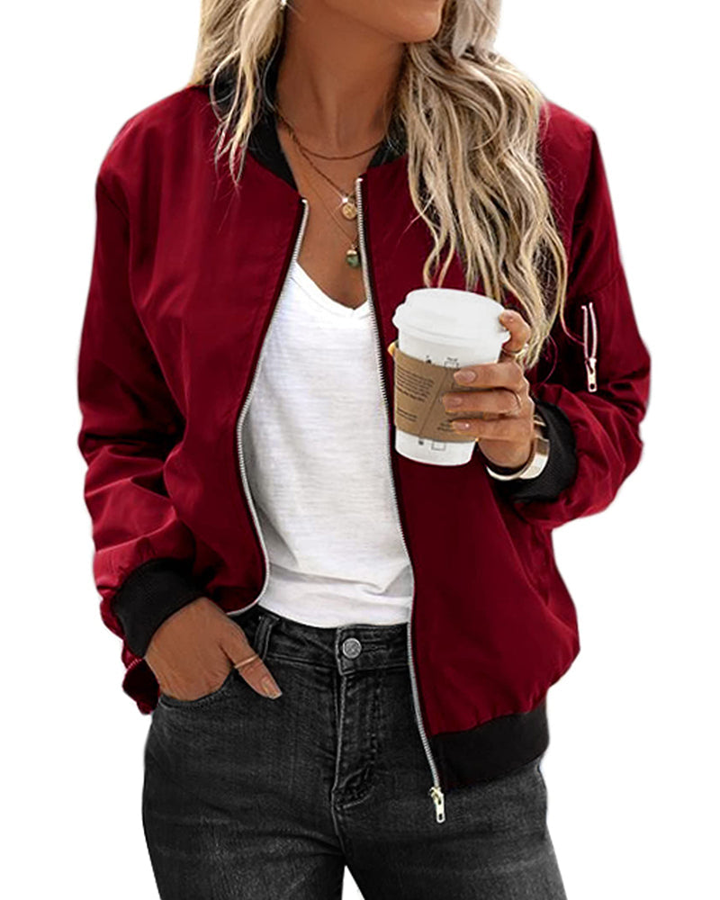 Heidi-Mode | Klassische Bomberjacke mit Taschen für Frauen
