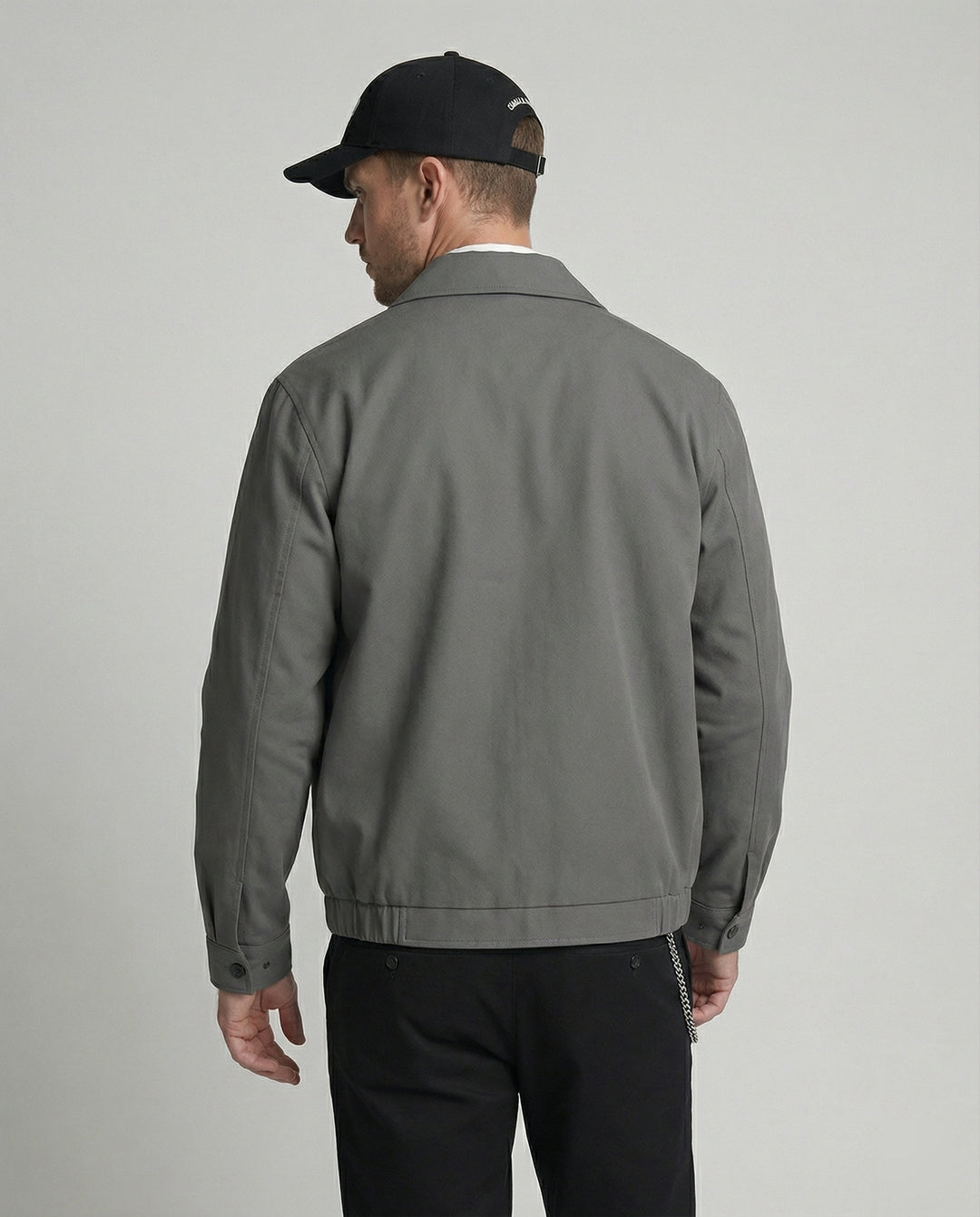 Herren Kurz-Blazer Retro Baseball Jacke mit Schulterpolstern