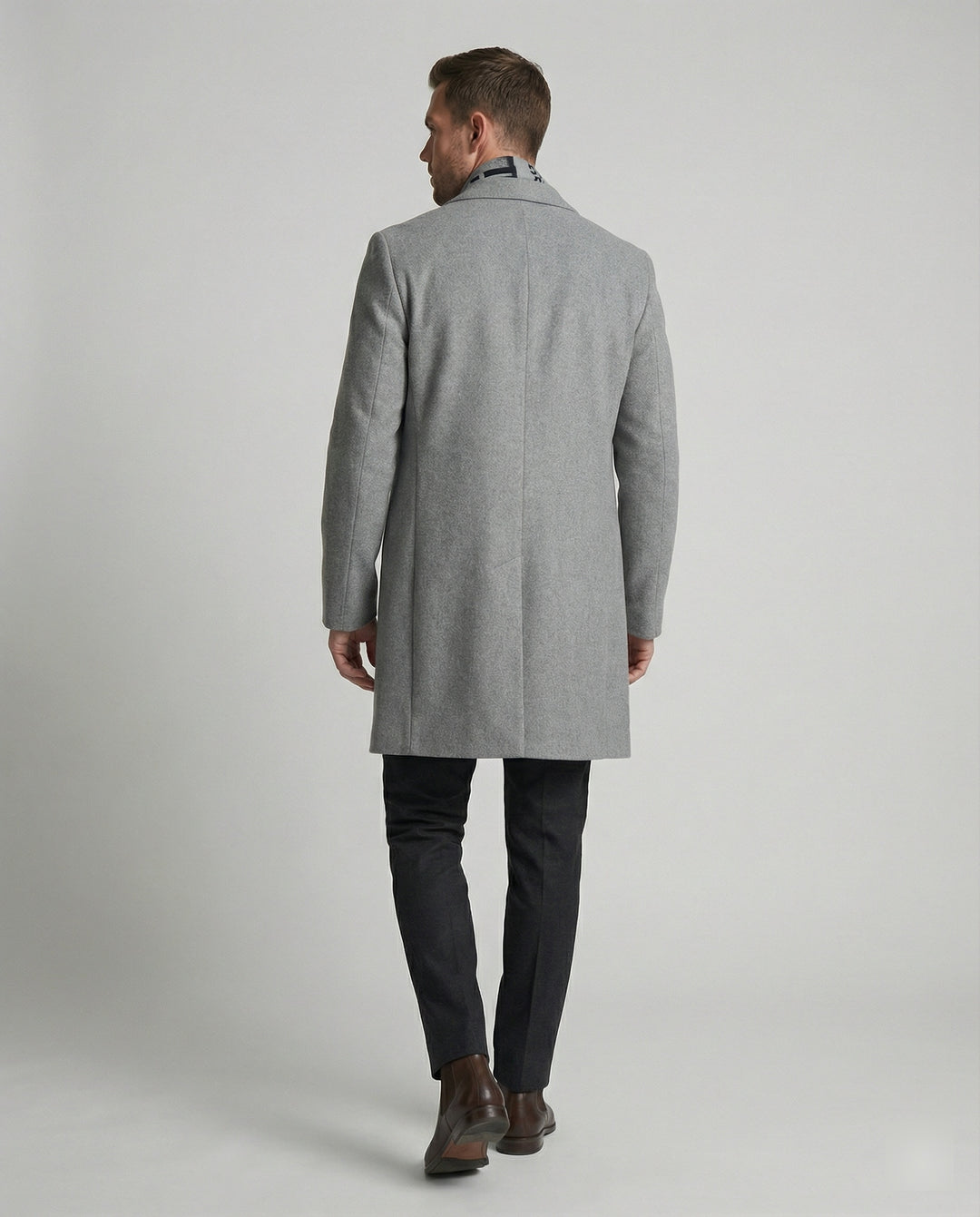 Trechcoat für Herren Herbst Winter Grau Schwarz