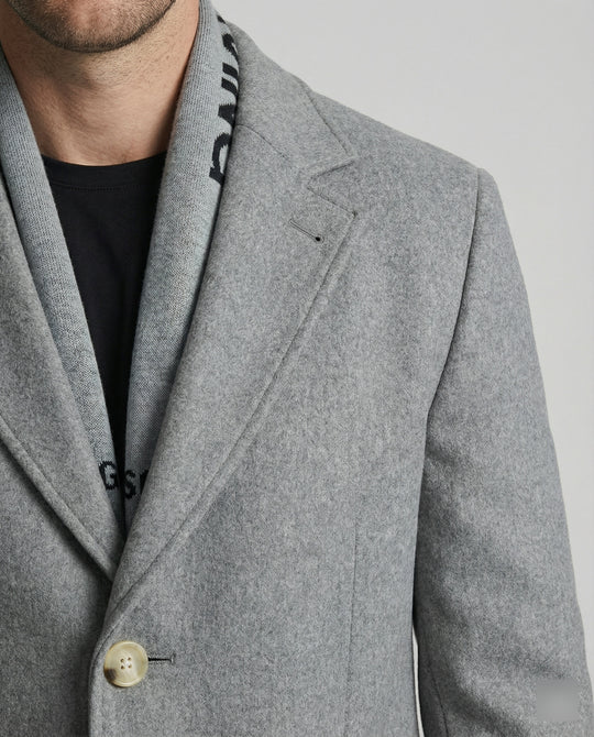 Trechcoat für Herren Herbst Winter Grau Schwarz