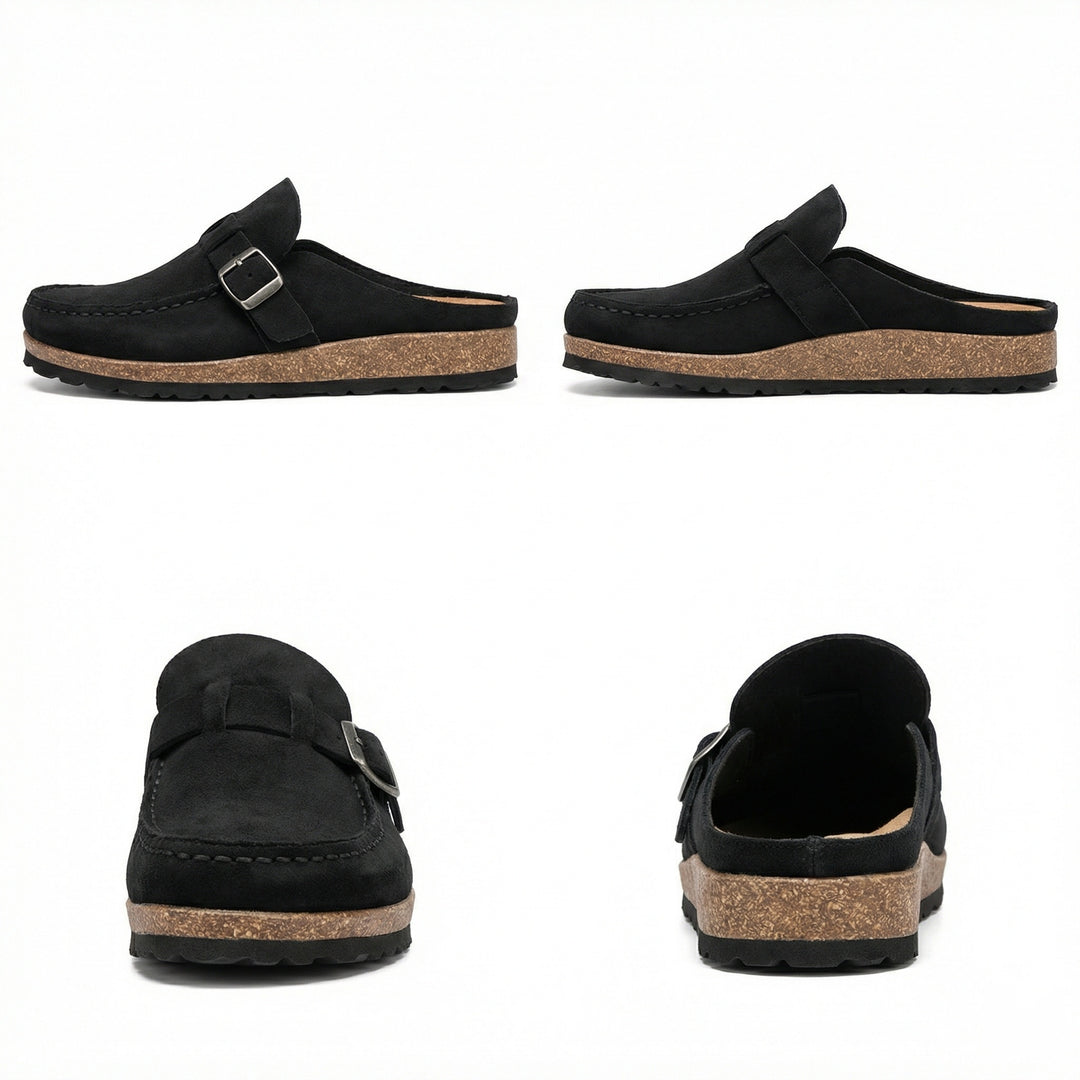 Clogs - Damen Retro Wildleder Slip-On Mule R&B