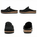 Clogs - Damen Retro Wildleder Slip-On Mule R&B