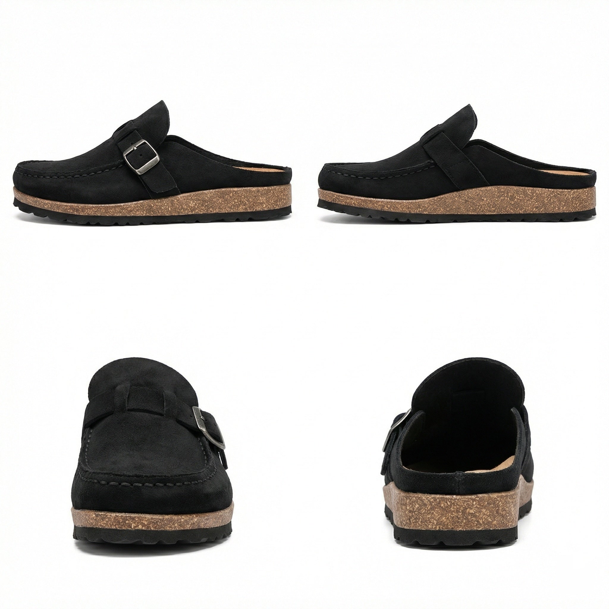 Clogs - Damen Retro Wildleder Slip-On Mule R&B