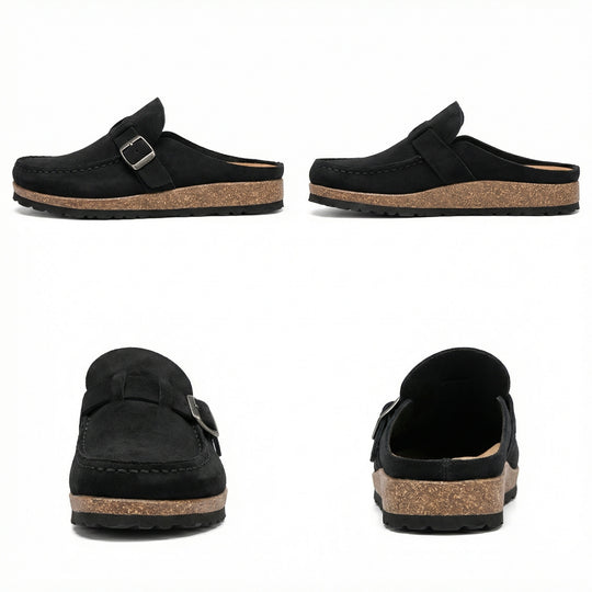 Clogs - Damen Retro Wildleder Slip-On Mule R&B