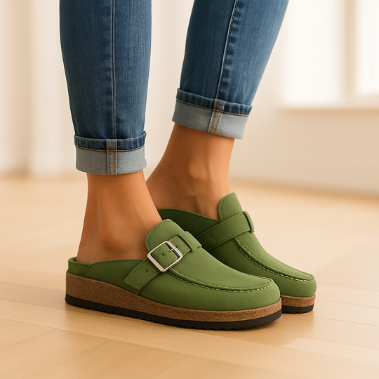 Clogs - Slipper - Schnalle - Mules - Damenschuhe R&B