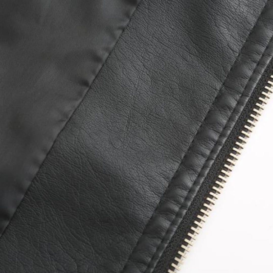 R&B | Lederjacke mit Hohem Kragen Herbst Edition