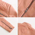 R&B | Klassische Lederjacke Mit Reißverschlussdesign