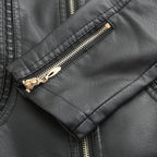 R&B | Lederjacke mit Hohem Kragen Herbst Edition