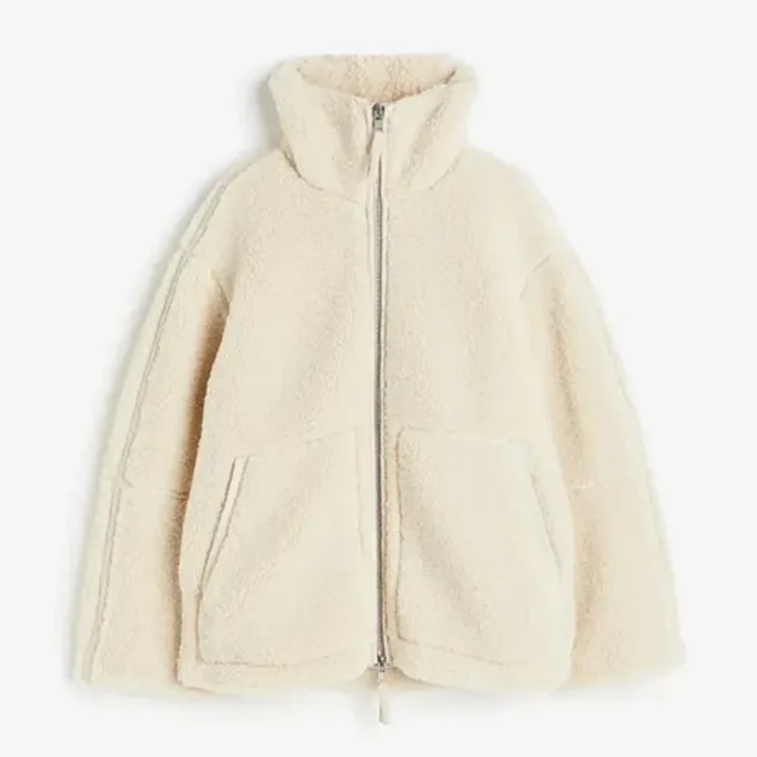 R&B | Cozy Loose-Fit Jacket High Collar