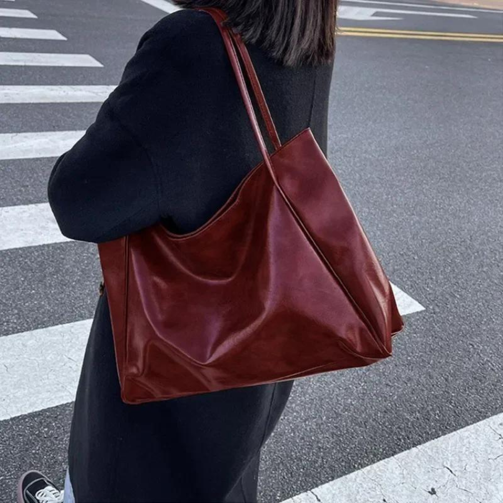 R&B | Lederhandtasche in Bordeaux