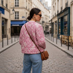 R&B | Blümchen-Steppjacke Gefüttert Damen