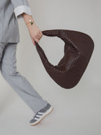R&B | Kaffee Damenhandtasche Mit Geflochtenem Stilvollen Design
