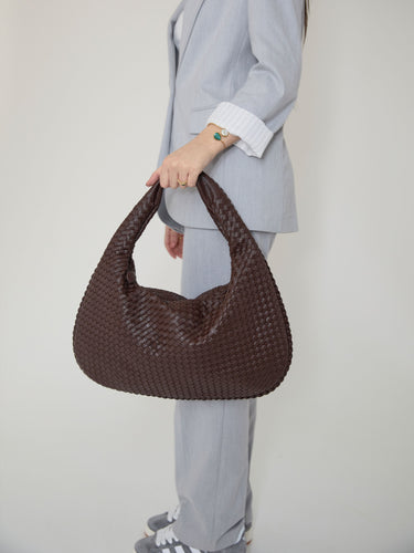 R&B | Kaffee Damenhandtasche Mit Geflochtenem Stilvollen Design