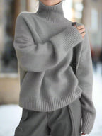 R&B | Rollkragenpullover Weiches Strickmaterial Oversized Passform Lange Ärmel