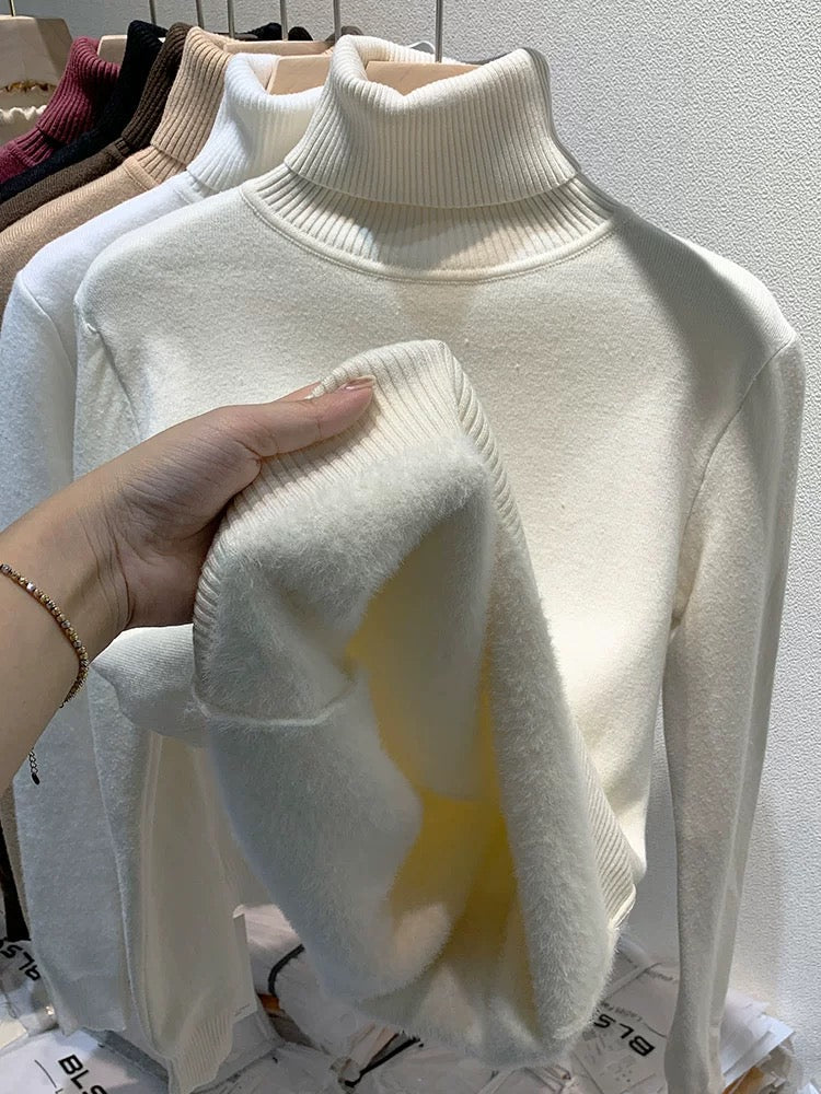 R&B | Übergroßer Kaschmir Damen Rollkragenpullover