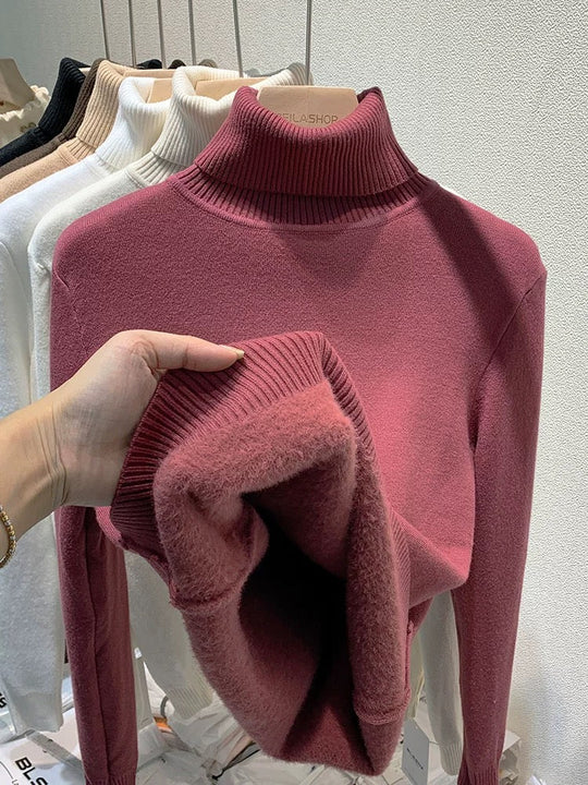 R&B | Übergroßer Kaschmir Damen Rollkragenpullover