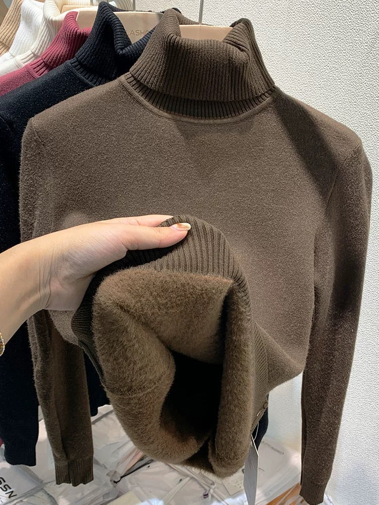 R&B | Übergroßer Kaschmir Damen Rollkragenpullover