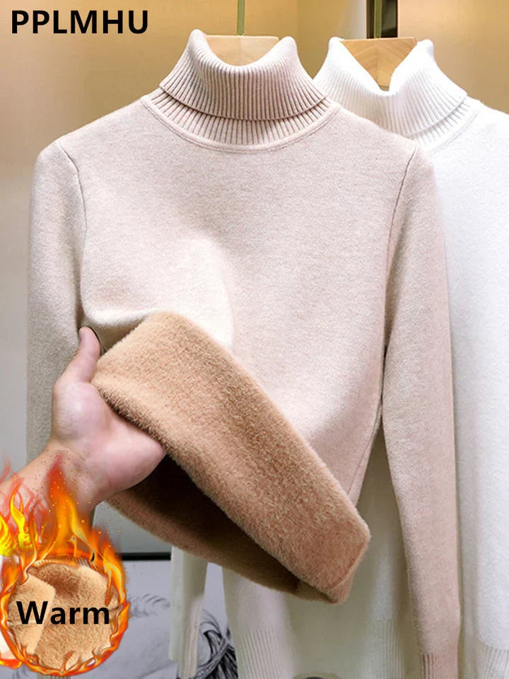 R&B | Übergroßer Kaschmir Damen Rollkragenpullover