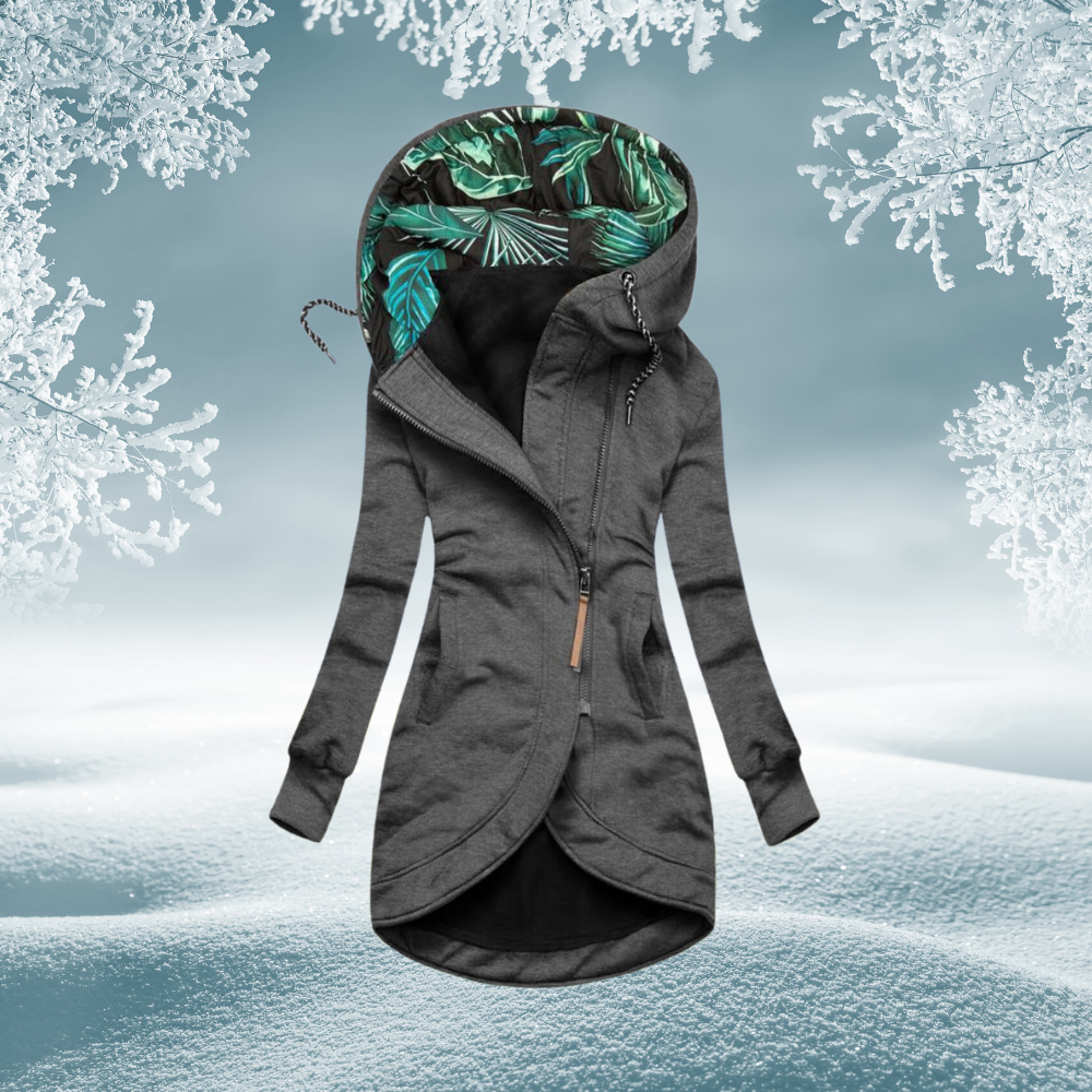 R&B | Jacke mit asymmetrischem Verschluss und Kapuze