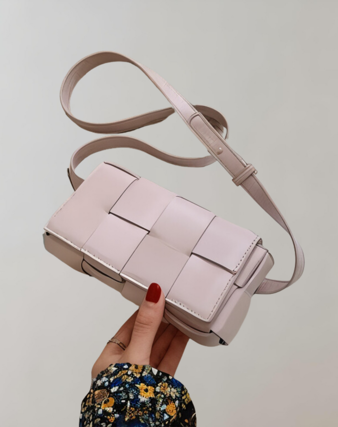 R&B | Geblockte Umhängetasche Vegan Leder Damen Geflochtene Tasche Frauen