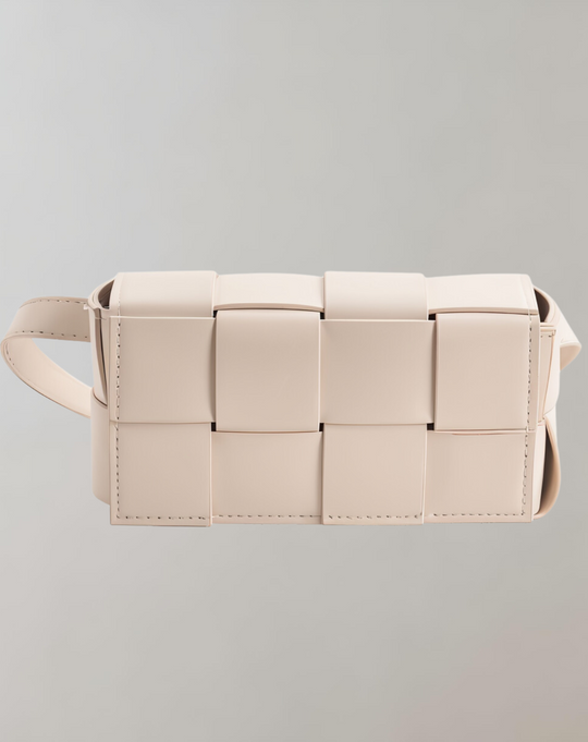R&B | Geblockte Umhängetasche Vegan Leder Damen Geflochtene Tasche Frauen
