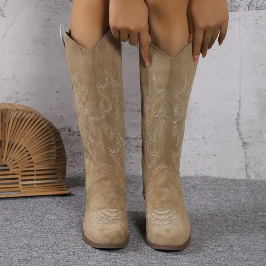 R&B | Damen Cowboystiefel mit Niedrigem Absatz
