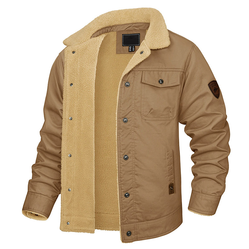 R&B | Cargo-Jacke für Herren mit Fleecefutter