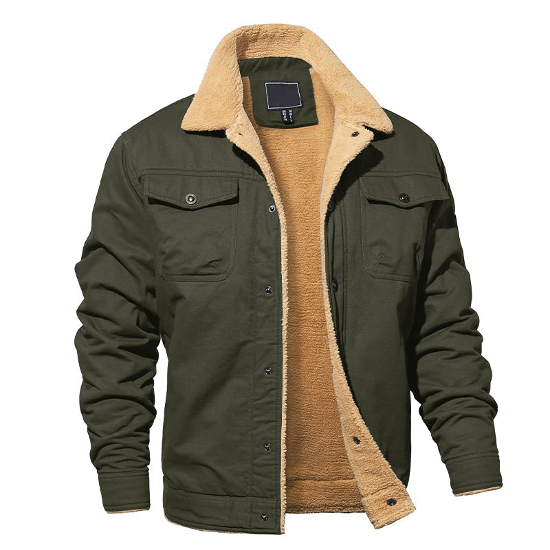 R&B | Cargo-Jacke für Herren mit Fleecefutter