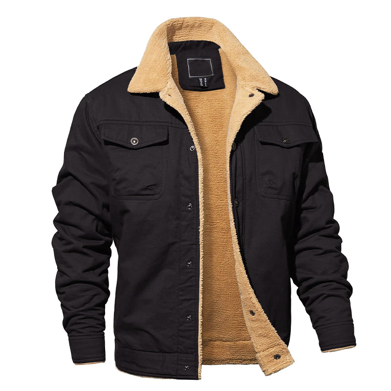 R&B | Cargo-Jacke für Herren mit Fleecefutter
