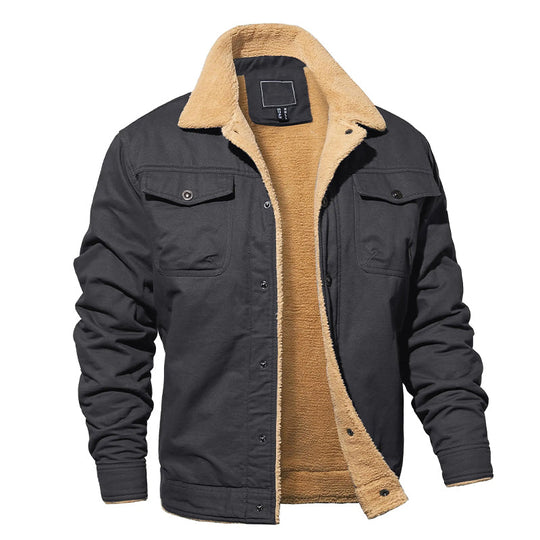 R&B | Cargo-Jacke für Herren mit Fleecefutter