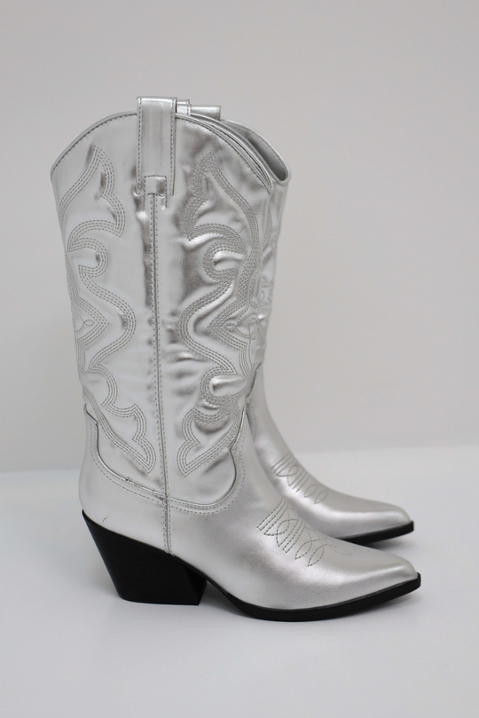 Cowboystiefel - Blockabsatz - Wadenhoch - Cowgirl-Stiefel - Damenstiefel R&B